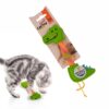 BarkButler x FOFOS Flick Tube Crocodile Cat Toy - Cat Toys with Catnip, Interactive Toys Set - Multicoloured