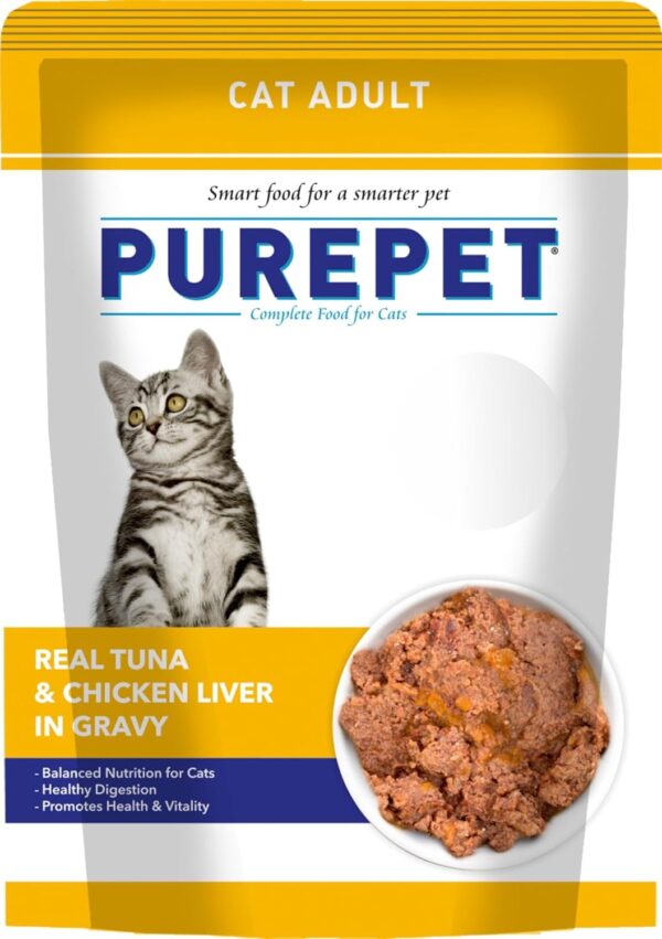 71h57z6BlpL._SL1500_.jpg Purepet Wet Cat Food,Real Tuna Flavour 1.5kg(50g X 30) Pack of 30