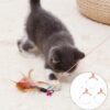 3-Piece Cat Toy, Flying Bird Toy for Cat with Feather ，Interactive Cat Small Bell for Persian, Durable Pet Stick, Fun Catcher Cats Stick ，Suitable for Both Indoor and Outdoor Use
