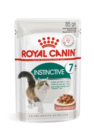 Royal Canin Instinctive Adult Cat Food, 85 Grams, Pack of 12 Sachet, Wet Food, Supports Vitality Complex & Renal Health, Instinctively Preferred