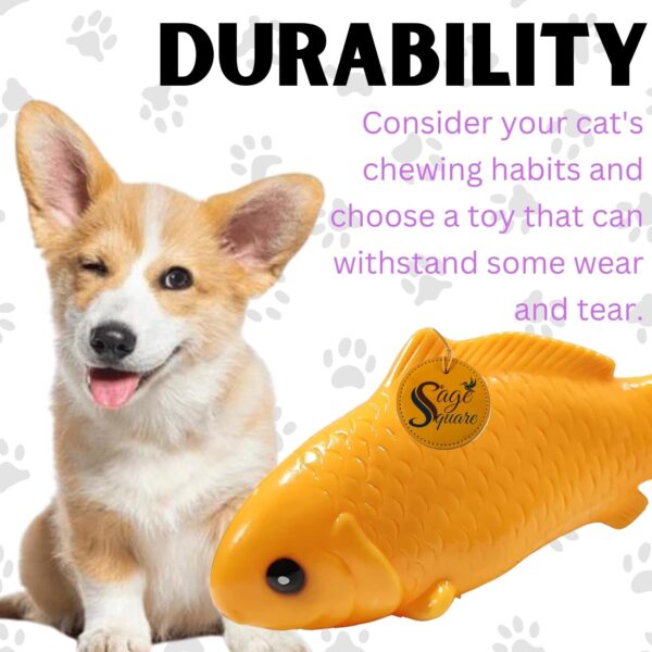 71jCBcOWBIL._SL1485_.jpg Sage Square Squeaky Rubber Fish Toy for Dogs & Cats: Unleash The Chew Cravings with Loud Squeak, Entertained for Hours, Interactive Rubber Toy, Tugs and Squeezes, Barking Glees, Fun with Fish