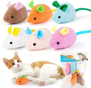 RvPaws Mouse Toy - 6 Pieces Cats Mouse Plush Cat RvPaws Mouse Toy - 6 Pieces Cats Mouse Plush Cat Toys Realistic Cute Kitten Mice Filled Polyfill Rat for Cat