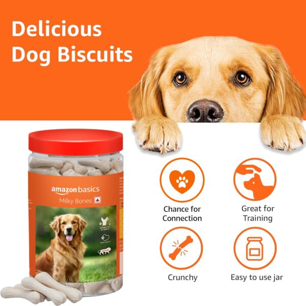 71jdQQJHa0L._SL1500_.jpg Amazon Basics Dog Calcium Bones | for All Breeds | Milky Bones | 800 g | All Life Stages