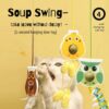 71jzJxhLfzL._SL1500_.jpg Sunkizzrs® Hanging Swing Catnip Toy - Interactive Cat Teaser Toy - Elastic Rope Design Cats Rotatable Edible Mint Natural Healthy Teeth Cleaning Chew Claw Toy for Cat/Kitten (Chicken)