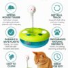 The Pets Company Toy with Ball Bell and Feather Mouse Attached for Cats and Kittens | Interactive Fun Toy for Training, Activity | Stimulates Play, Ideal For Exercise of Cats & Kittens(Color May Vary)