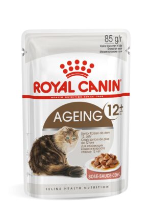 Royal Canin Ageing Cat Food, 85 Grams, Pack of 12 Sachet, Wet Food, Supports Joint & Renal Health, Instinctively Preferred by Ageing Cats