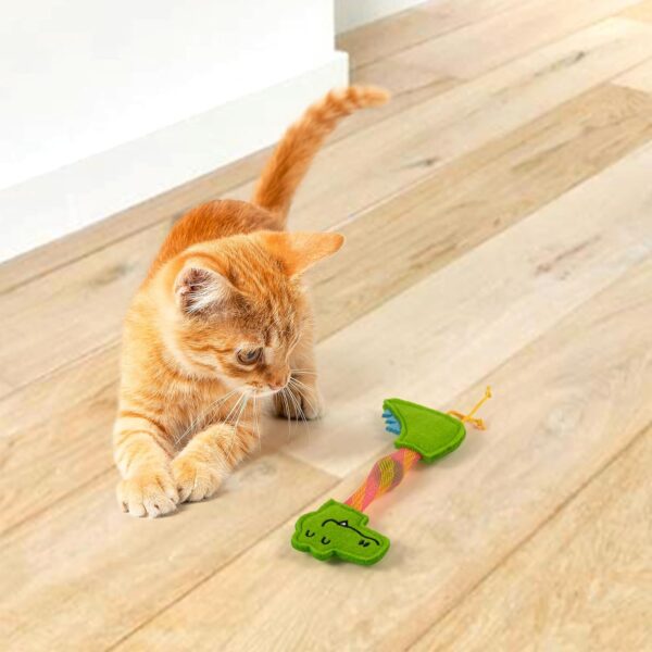 BarkButler x FOFOS Flick Tube Crocodile Cat Toy - Cat Toys with Catnip, Interactive Toys Set - Multicoloured