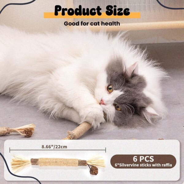 71mq0Vq1jvL._SL1500_.jpg Silvervine Cat Toy - 1 Pack, Natural Matatabi Sticks for Indoor Cats, Kitten Chew Toys, Aggressive Chewers, Dental Toy for Kitten Teeth Cleaning