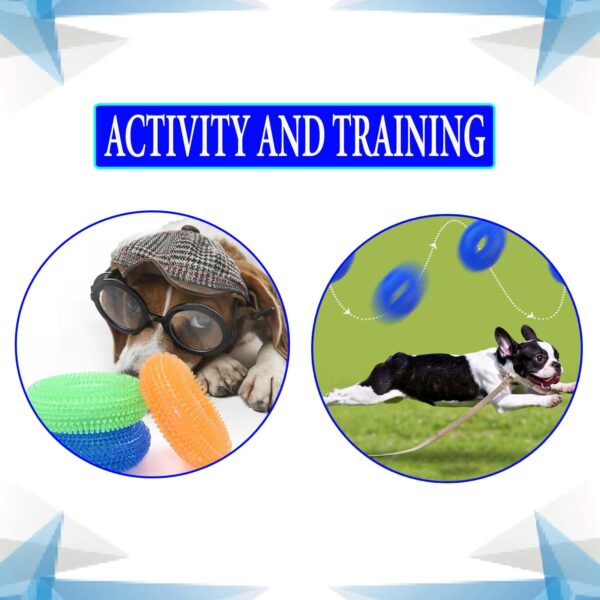 71nJ7jKBbL._SL1500_.jpg Woofy Pups&Pets Dog Squeaky Chew Toys For Aggressive Chewers | Dental Cleaning Non-Toxic Soft Natural Rubber Toy | Cute Crystal And Spiked Toy For Dogs (Ring Shape)