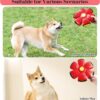 Dog Flying Saucer Disc, Outdoor Flat Throw Toy, Changeable Shape Pet Ball, Medium Large Dogs, Decompression Bouncy Ball (Red)