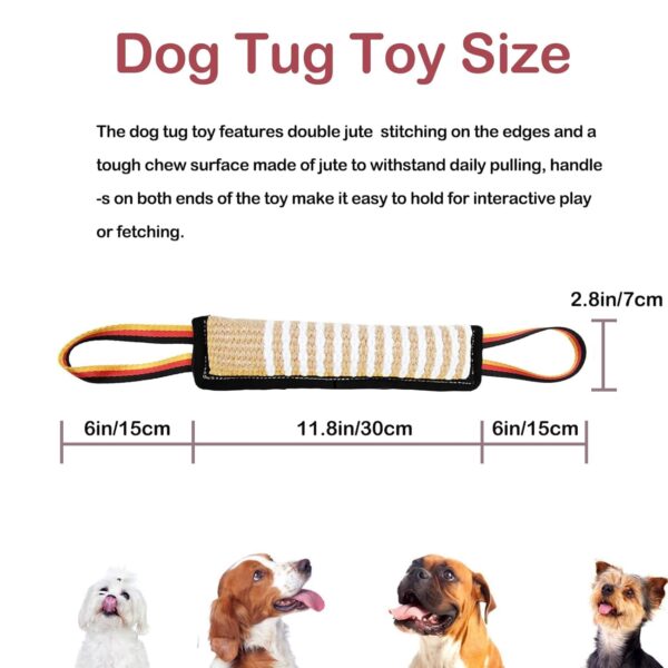 Dog Toys, Interactive Dog Toys Leather Bite Rag, Durable Dog Bite Tug Toy for Puppy, Teeth Cleaning and Training(11.8 * 2.8in)