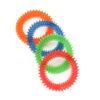 71nZf3JhC3L._SL1500_.jpg The Dogs Company Rubber Dental Puppy Teething Spike Ring Chew Toy, 6 inches, Colour May Vary