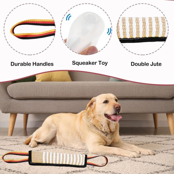 Dog Toys, Interactive Dog Toys Leather Bite Rag, Durable Dog Bite Tug Toy for Puppy, Teeth Cleaning and Training(11.8 * 2.8in)