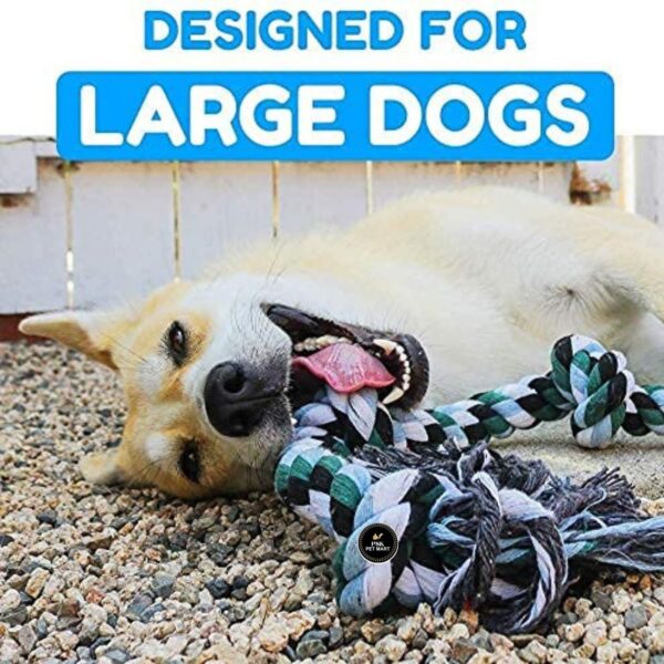 71nhTJXF8dL._SL1500_.jpg PSK PET MART Large Dog Rope Toys for Aggressive Chewers - Cotton Rope Dog Chew Toys for Tug of War and Training