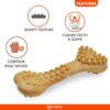 71oHu5FzUyS._SL1500_.jpg BarkButler x FOFOS Woodplay Brush Bone Durable Dog Chew Toy - Brown, Real Wood Fibre Dog Toys, Cleans Teeth, Massages Gums, Splinter-Free, Non-Toxic Wooden Dog Toy for Medium-Large Breeds (10-30kg)