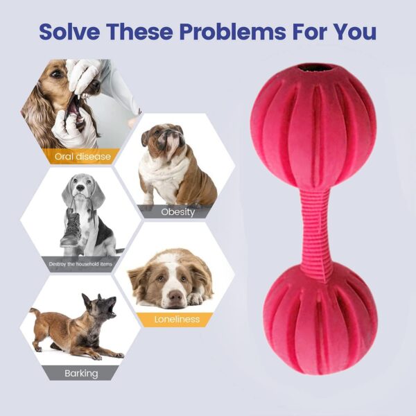 Western Era Dog Rubber Dumble Toy with Bell is Fun, Interactive, Amazing, Provide a Sense, Healthy Exercise,Training, Stimulation, Chew, Play, Ideal for Medium and Large Breeds(Large)