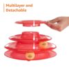 Amazon Basics Interactive 3-Layer Tower Track Roller Toy for Cats and Kittens | Detachable Tracks | Anti-slip Mats | Bright, Colourful Balls | Multicolour