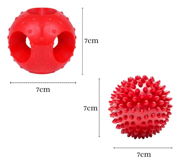 71pqJREOAOL._SL1500_.jpg Foodie Puppies Interactive Rubber Chew Toy Combo for Dogs and Puppies - Spike Ball Toy + Hole Ball Toy | Durable, Training, Teething & Chewing | Reduce Separation Anxiety