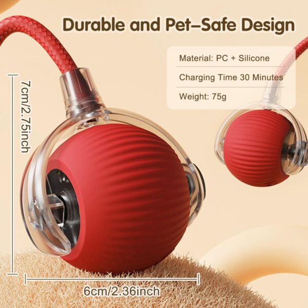 71qEJESNkL._SL1500_.jpg Interactive Cat Ball Toy, 2024 New Automatic Moving Dog Cat Balls, Premium Smart Self Rolling Cat Ball Kitty Toys USB Rechargeable, Cat Enrichment Toys for Bored Indoor Cats Dogs