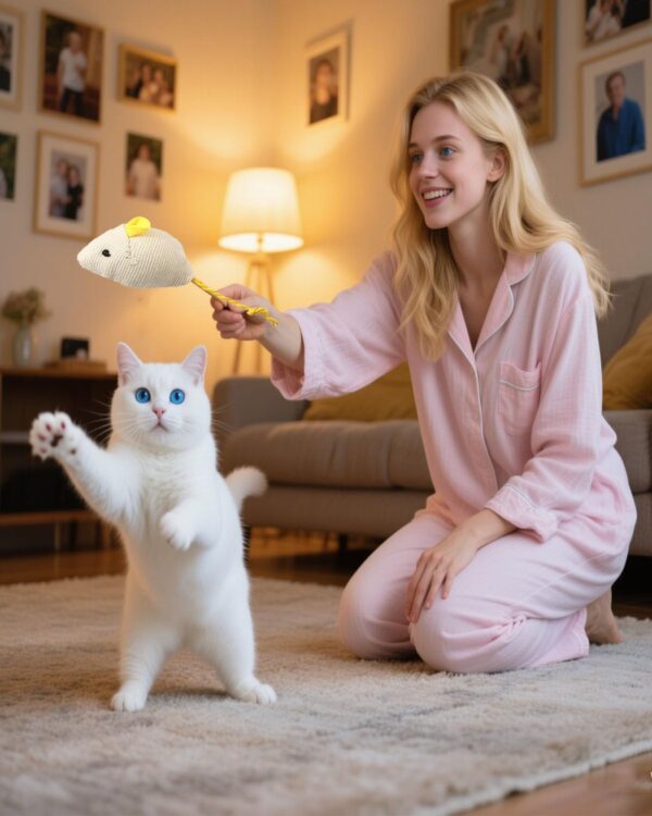 8 PCS Cat Springs, Interactive Cat Toy Set, Includes 2 Mouse Figurines, 4 Colorful Springs, 2 Crinkle Balls, Durable and Safe for Indoor and Outdoor Play, Cats