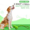 4 Knotted Cotton Rope Ball Toys |Teeth Cleaning, Chewing for Small & Medium Dog/cat/Puppy (Pack of 1, Multi Color)
