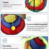 24x7 eMall Cat 2 Way Tunnel Cat Toy Indoor Outdoor Kitty Puppy Puzzle Exercise Hiding Training Toy Pet Tube Collapsible Play Toy - 122 CM