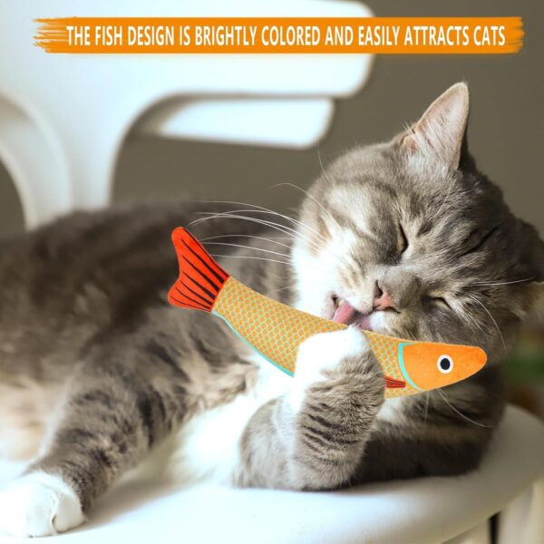 71qyzJssXQL._SL1500_.jpg RvPaws Catnip Fish Toys for Cats,1 Pcs Pack Catnip Toy Interactive Plush for Indoor Cats Toys with Bell - Scratch Chewing Teeth Grinding Pillow Cleaning Kick Bite Resistant for Kitten Toy