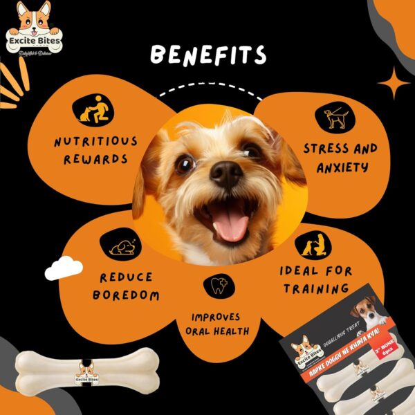 71rHr5sW5L._SL1500_.jpg All Life Stages Dog Rawhide Natural Bones (Dog Chews) (Size 3") (6Pcs)