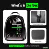71rBUeMojoL._SL1500_.jpg Buraq Astronaut Pro Pet Carrier Backpack (41L x 32W x 26H cm) – Transparent Bubble Capsule Design, Airline-Approved, Breathable & Ventilated Travel Bag for Cats