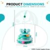 Foodie Puppies Interactive Tower of Tracks Toy for Cats and Kittens (3 Layer Feather Toy) Game Entertainment Circular Training Amusement Plate with Colorful Balls for Cats & Kittens