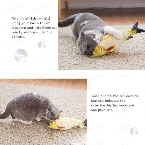 71syZIwguZL._SL1500_.jpg Sunkizzrs® Catnip Mint Simulation Fish Toy for Cat (30cm/11.8inch) - Catnip Toys for Cats - Interactive Kitten Chewing Scratching Play Fun Pet Toys