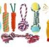 Dog Toy Set - Tail, Chew, and Rope Toys for Small to Medium Dogs - Tug Toy Pack of 8