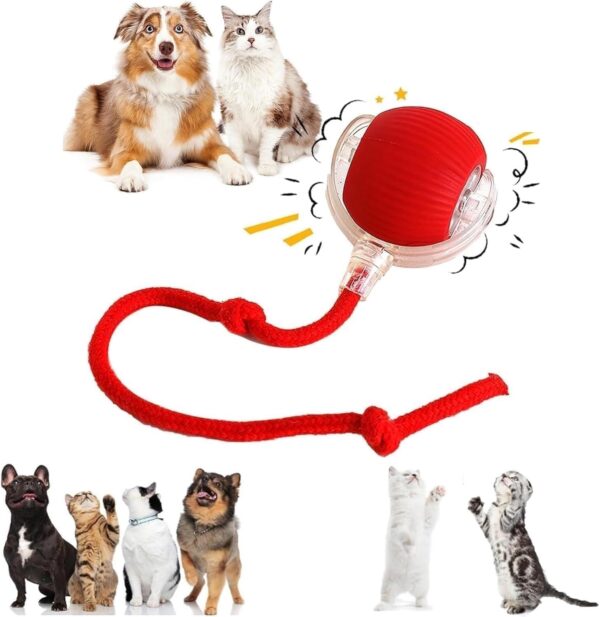 Interactive Rolling Dog Toy – 360° Electric Smart Rolling Ball for Dogs – Automatic Pet Ball with Lights – Fun Exercise Toy for Small & Medium Dogs (Style 3)