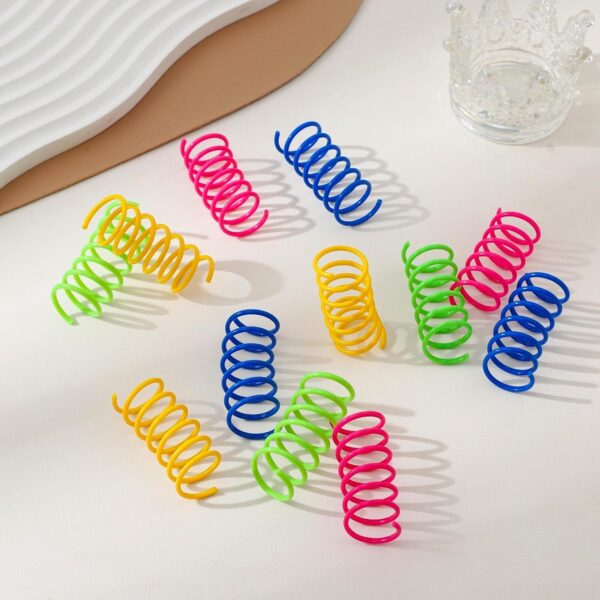 squishy 28pcs Cat Springs,Spring Toy, Cat Toys Interactive for Indoor Play, Colorful Plastic Coils to Stimulate Hunting Instincts