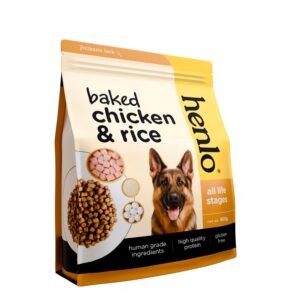 Henlo Baked Chicken & Rice Dry Dog Food | 100% Human Grade Ingredients | 800G