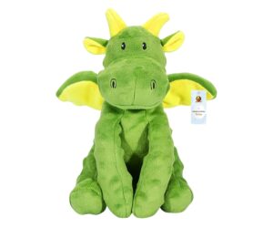 Foodie Puppies Interactive Dog Squeaky Plush Toy - (Green Bubble Foodie Puppies Interactive Dog Squeaky Plush Toy - (Green Bubble Dragon) | Crinkle Papered, Cotton Stuffed Chew Toy for Teething, Cuddling, Playing and Training | for Puppies & Small Dogs (Size: 20cm)