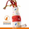 Barkbutler x Fofos Birthday Drink Cat Toy - US Grade Organic Catnip, Multicoloured Textured Toys for Cats, Cat Accessories with Super Soft Fabrics & Ribbons - Perfect as Kitten Toys, Cat Toys