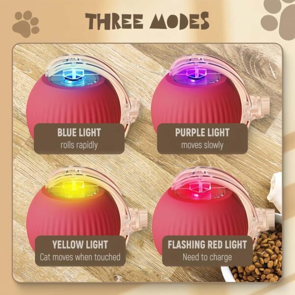 71voZZ5ke6L._SL1500_.jpg Interactive Cat Ball Toy, 2024 New Automatic Moving Dog Cat Balls, Premium Smart Self Rolling Cat Ball Kitty Toys USB Rechargeable, Cat Enrichment Toys for Bored Indoor Cats Dogs
