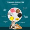 71vyCOyxWL._SL1500_.jpg Goofy Tails Wet Cat Food and Kitten Food Variety Pack 210g (70g X 3 Pouches), Tuna and Anchovies, Mackerel and Seaweed, Chicken and Flaxseeds, Preservative Free, Wholesome, Natural Cat Wet Food