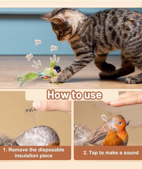 Cat Nip Bird Toys for Persian Cats, Interactive Laser Light Toys, 1 Set of Durable Feather for Indoor Cats, Engaging Playtime for Active