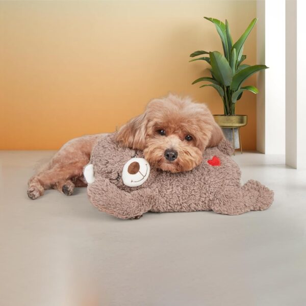 71wIqOAA9-L._SL1500_.jpg BarkButler x FOFOS Heartbeat Bear - Plush Toys for Dogs, Interactive Dog Toys for Medium Dogs (0-20kgs) - Brown