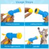 RAMONI Interactive Cat Ball Launcher, Cat Ball Toys, Launcher with 30pcs Soft Plush Balls Silent Smart Play Toy Shooting Toy Funny Interactive Cat Toys for Indoor Training Exercise Playing