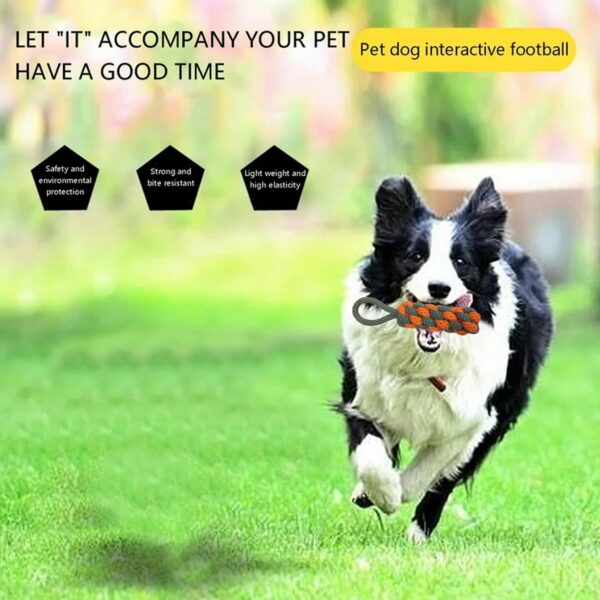 71wR9xqWYpL._SL1500_.jpg PremiumAV Polymix Rope Chew Toys for Dogs Cotton & Polyester Durable Chew Toys, Ball, Bone, Fetch & Tug Toys for Interactive Dog Play