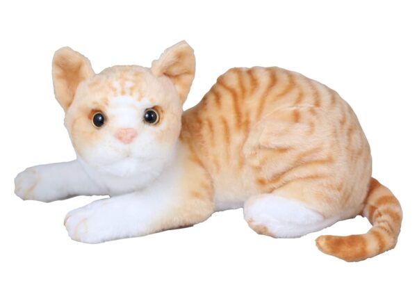 Tickles Cute Cat Soft Stuffed Plush Animal Toy for Kids Birthday Gift (Color: Yellow; Size: 28 cm)