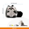 BarkButler x FOFOS Floppy Crinkle Raccoon Cat Toy - US Grade Catnip and Super Soft Fabric, Premium Cat Accessories with Catnip for Cats, Perfect Cat Toys and Kitten Toys for Playful Cats and Kittens