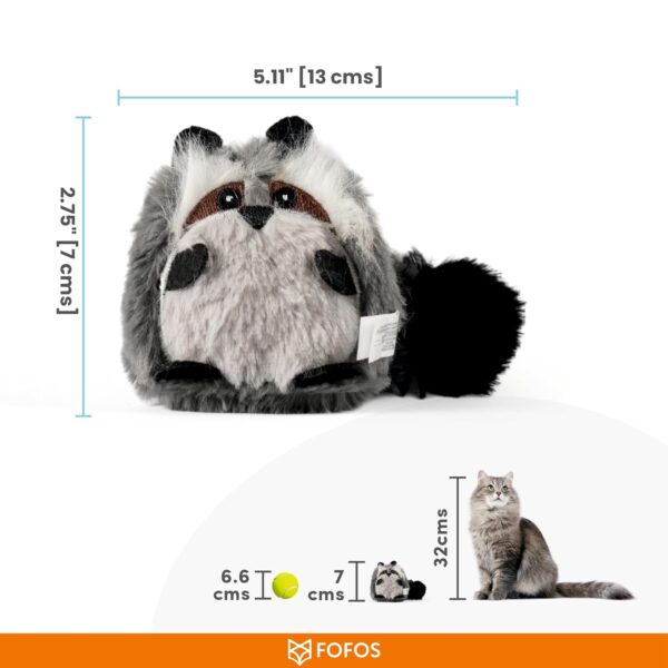 BarkButler x FOFOS Floppy Crinkle Raccoon Cat Toy - US Grade Catnip and Super Soft Fabric, Premium Cat Accessories with Catnip for Cats, Perfect Cat Toys and Kitten Toys for Playful Cats and Kittens