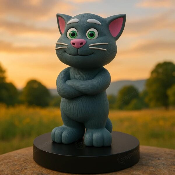GRAPHENE Electronic Interactive Talking Tom Cat for Toddlers Musical Toy Gift Kids Educational Learning Tool Language Skill and Safe Durable Repeating and Singing Functions Fun Mimicking Toy