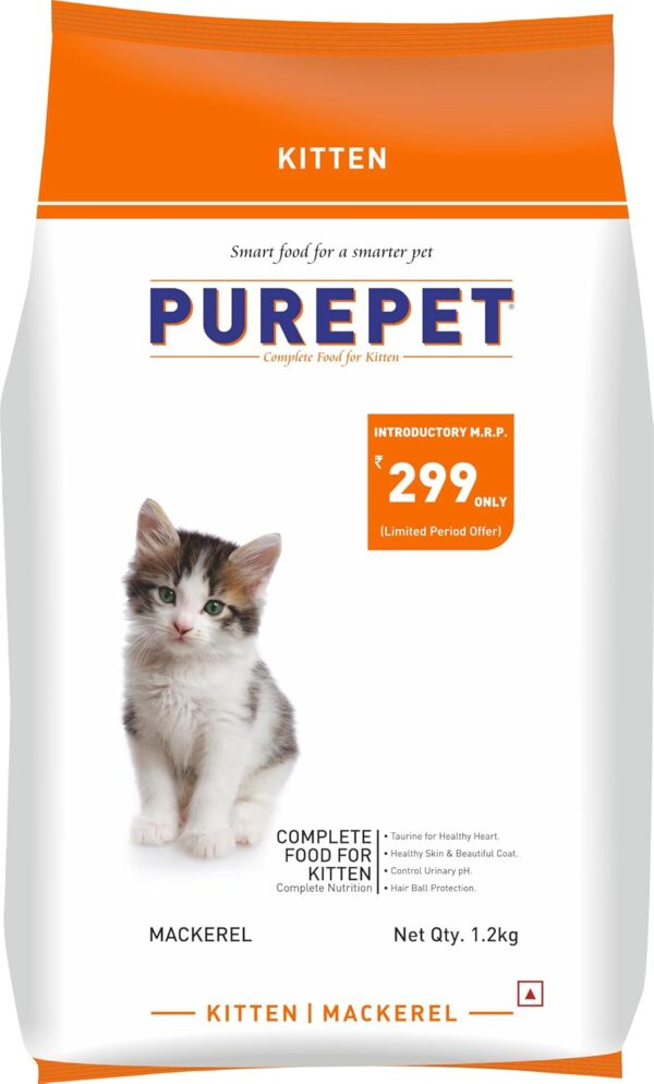 Purepet Kitten Mackerel Dry Cat Food 1.2kg