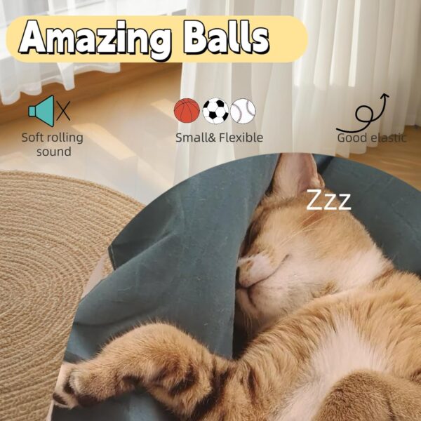 71yBJc2cX1L._SL1500_.jpg Cat Toys, 3PCS Bouncy Ball for Indoor Cats, Elastic Rubber Ball with Feathers, Interactive Kitten Toys for Persian Cats, Fun Exercise and Play for Cat