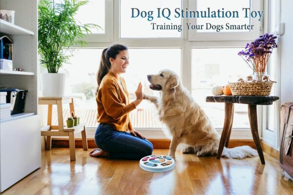 Dog Puzzle Toys, Interactive Treat Dispenser for Puppy and Cats Training and Playing, Slow Feeder to Aid Pets Digestion.